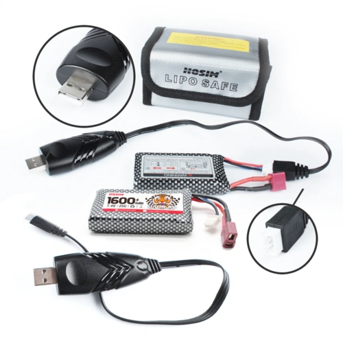 Upgrade Your RC Fun: Hosim Batteries & Safe Bag Bundle for 9125/9126! Power Up and Play!